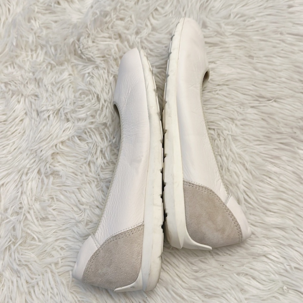 ARA Sardinia Cream Beige leather comfort ballet on flats loafers women size 7 - Picture 5 of 7